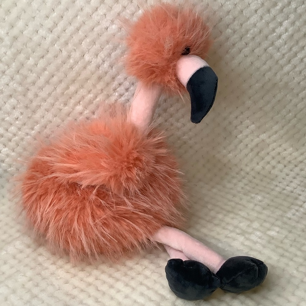 Unbranded Fluffy Plush Pink Flamingo Stuffed Animal Toy